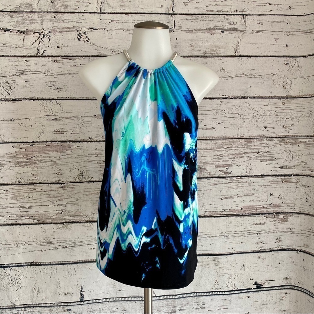 Alfani Sleeveless blue/green top